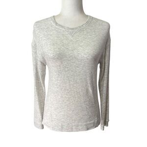 Reiss XSmall Gray Long-Sleeve Soft Mid-weight Crew Neck Top